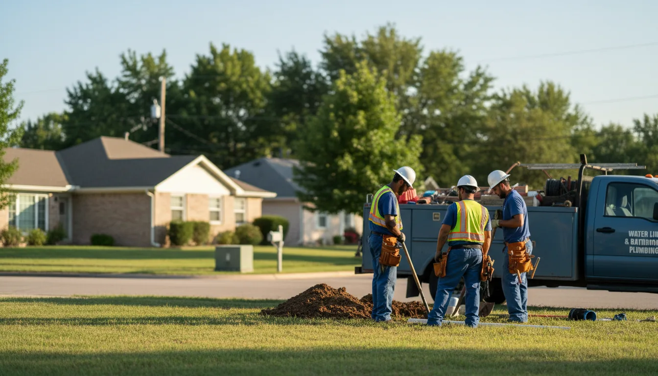 Residential water line and bathroom plumbing service in Jacksonville, OR